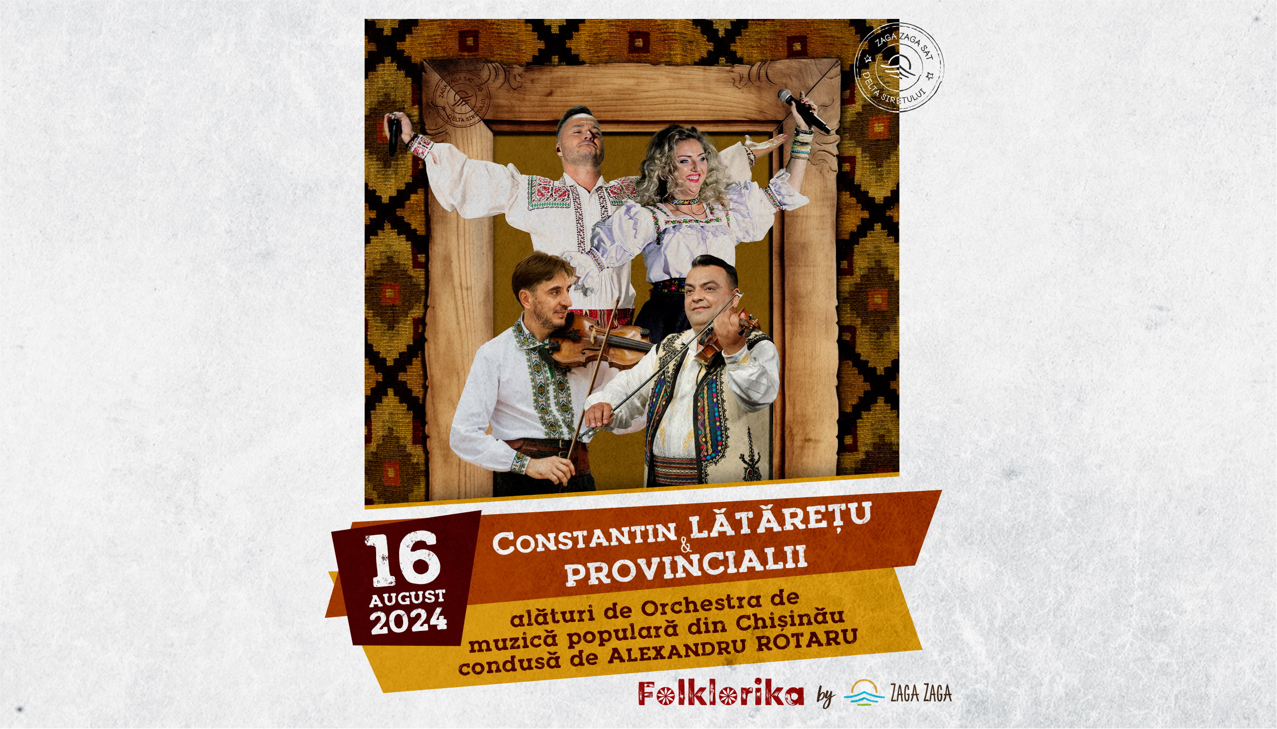 Constantin Lătărețu, trupa Provincialii și Orchestra de Muzică populară din Chișinău condusă de Alexandru Rotaru